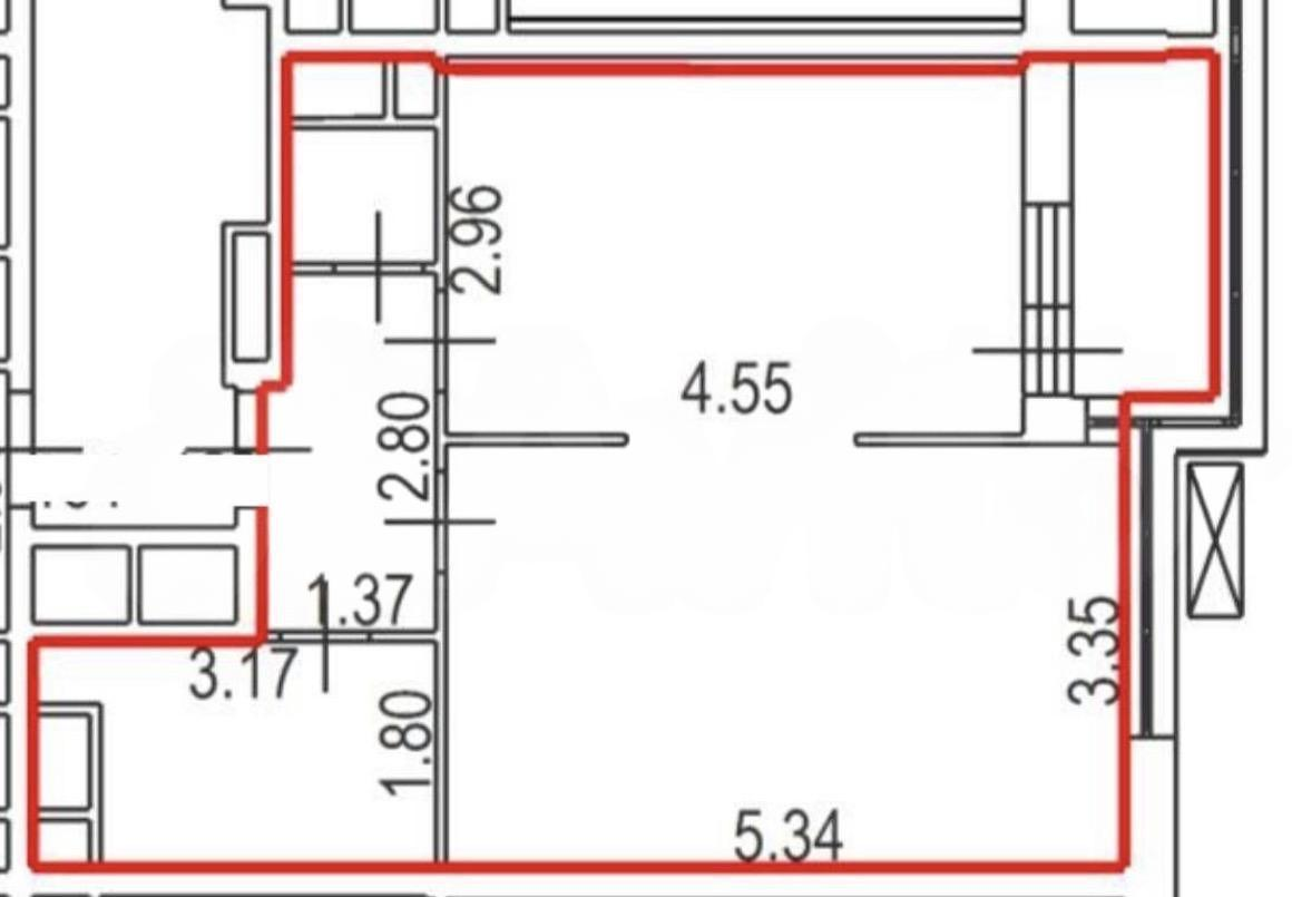 1-комнатная 43 м2 в ЖК undefined корпус null этаж 5