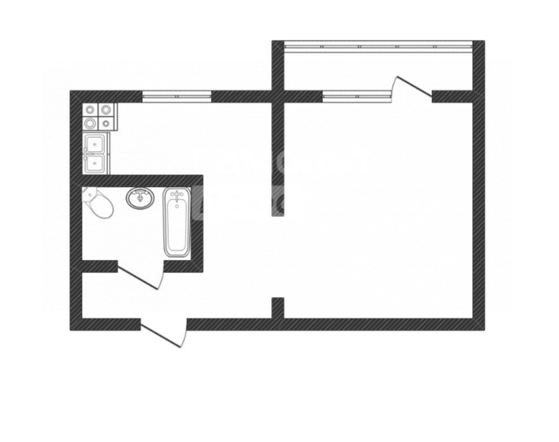 1-комнатная 27.2 м2 в ЖК undefined корпус null этаж 5