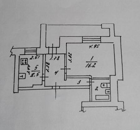 1-комнатная 38 м2 в ЖК undefined корпус null этаж 2