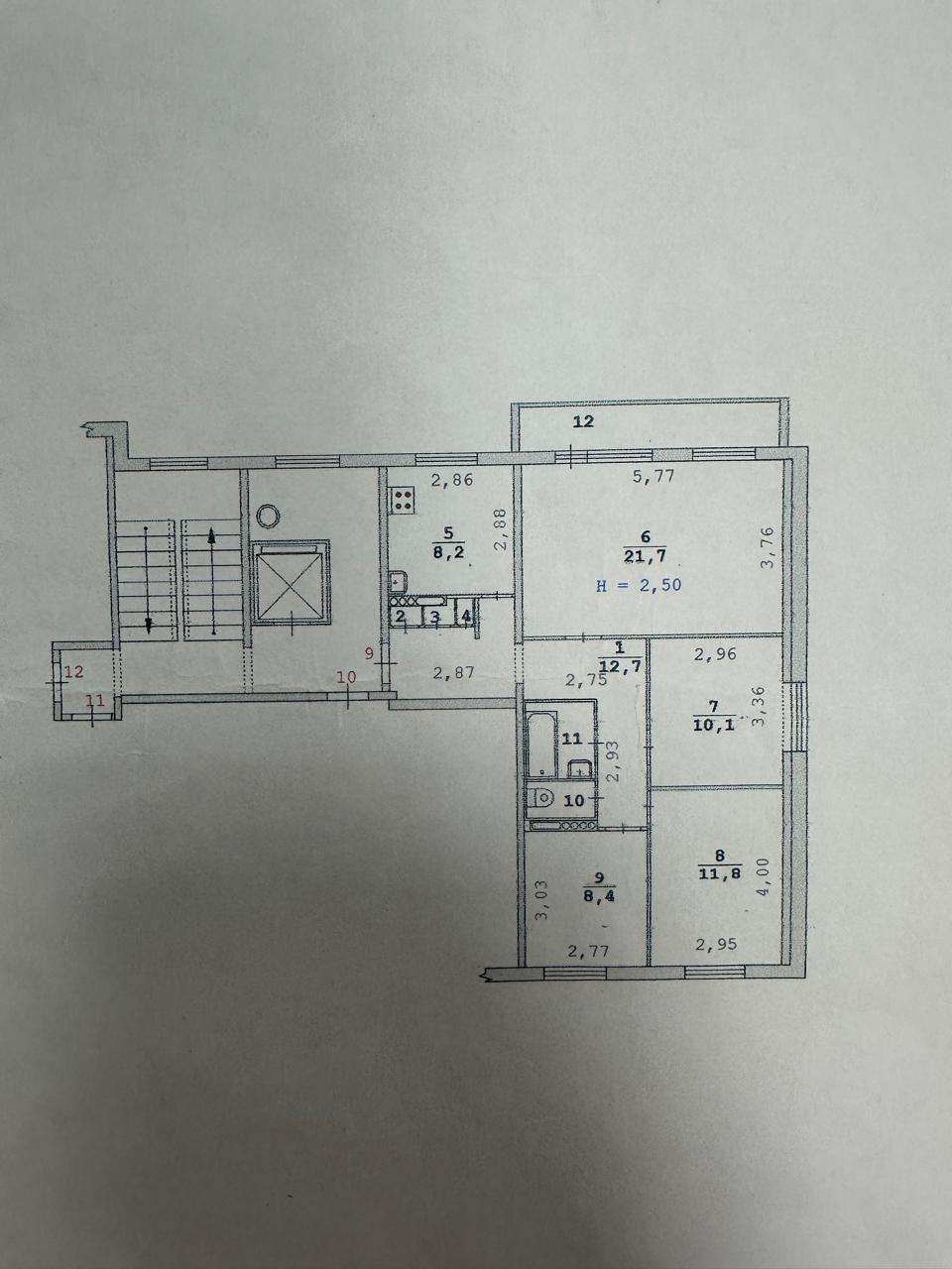 4-комнатная 79 м2 в ЖК undefined корпус null этаж 3