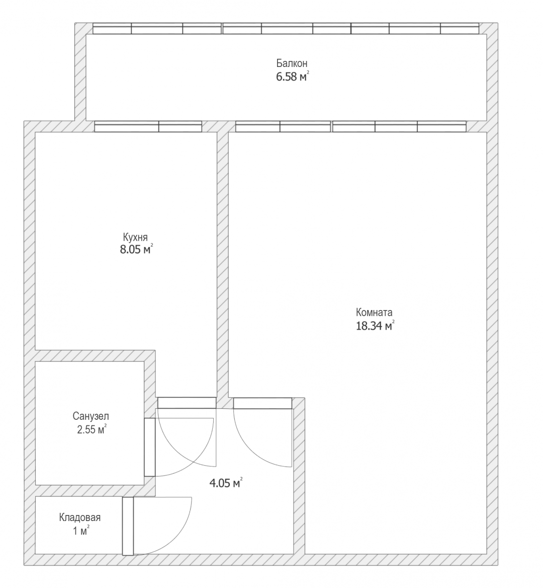 1-комнатная 35.4 м2 в ЖК undefined корпус null этаж 4