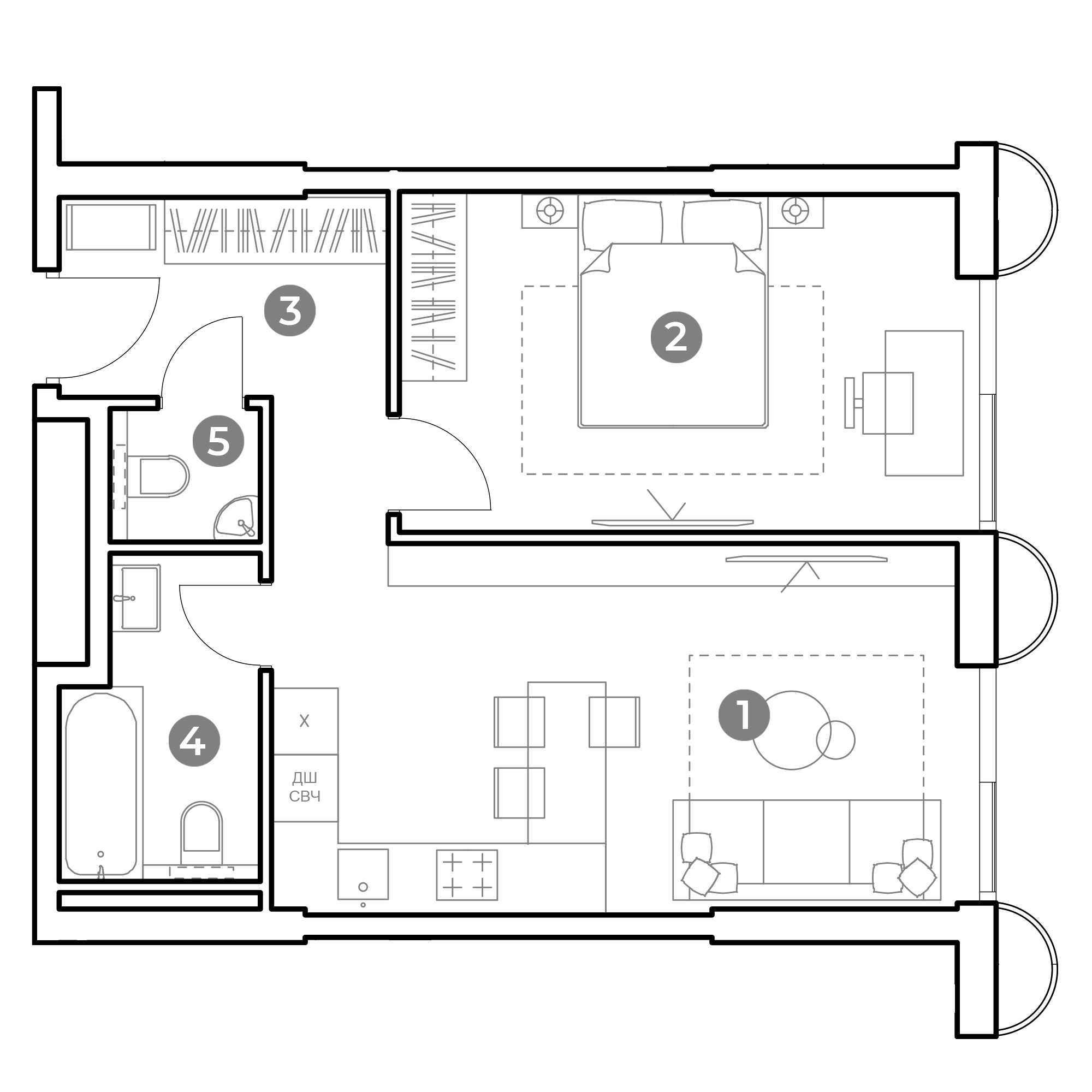 2-комнатная 49 м2 в ЖК Наметкин Тауэр корпус null этаж 4