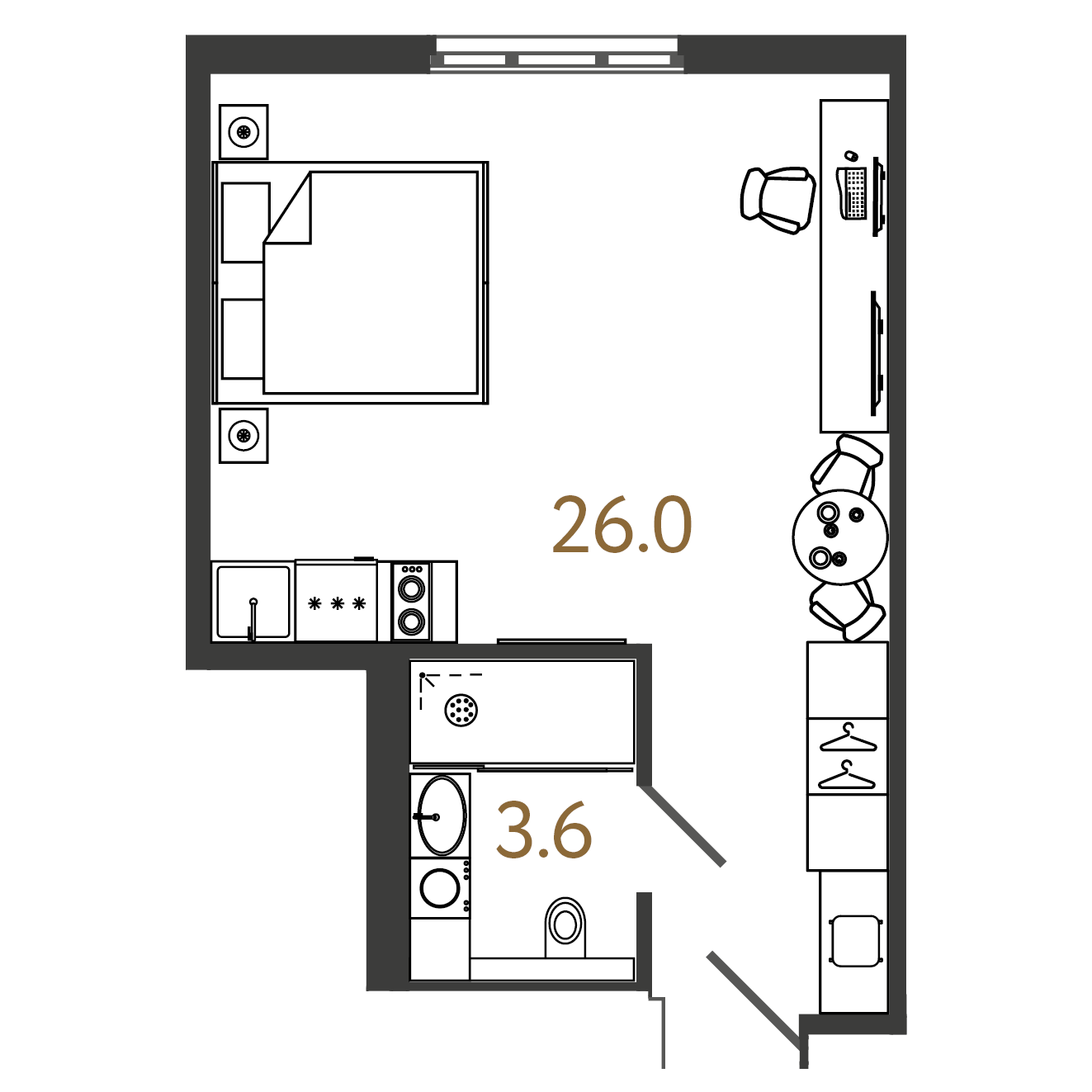 Студия 29 м2 в ЖК ARTSTUDIO M103 корпус null этаж 5