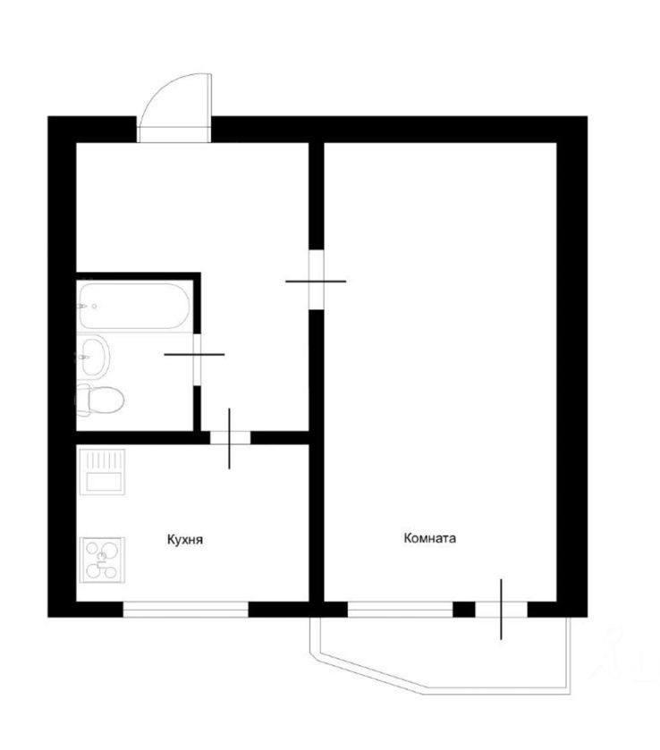 1-комнатная 38.5 м2 в ЖК undefined корпус null этаж 7