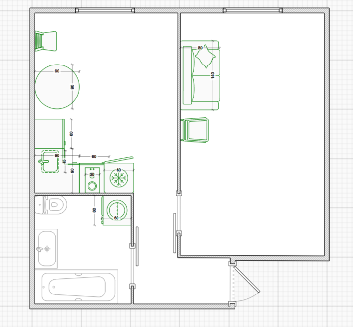 1-комнатная 33.5 м2 в ЖК undefined корпус null этаж 8