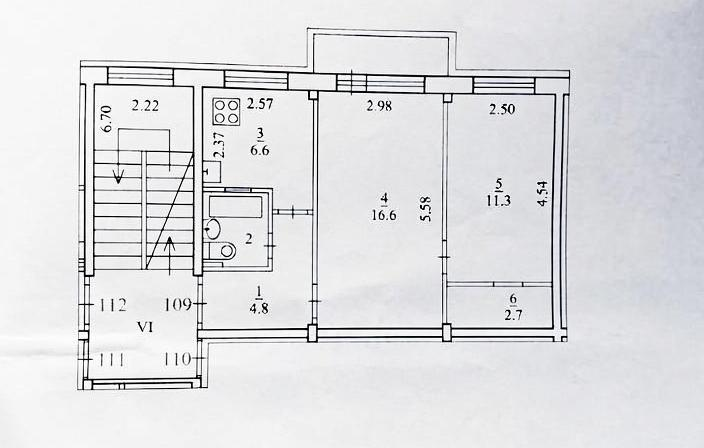 2-комнатная 44.8 м2 в ЖК undefined корпус null этаж 3
