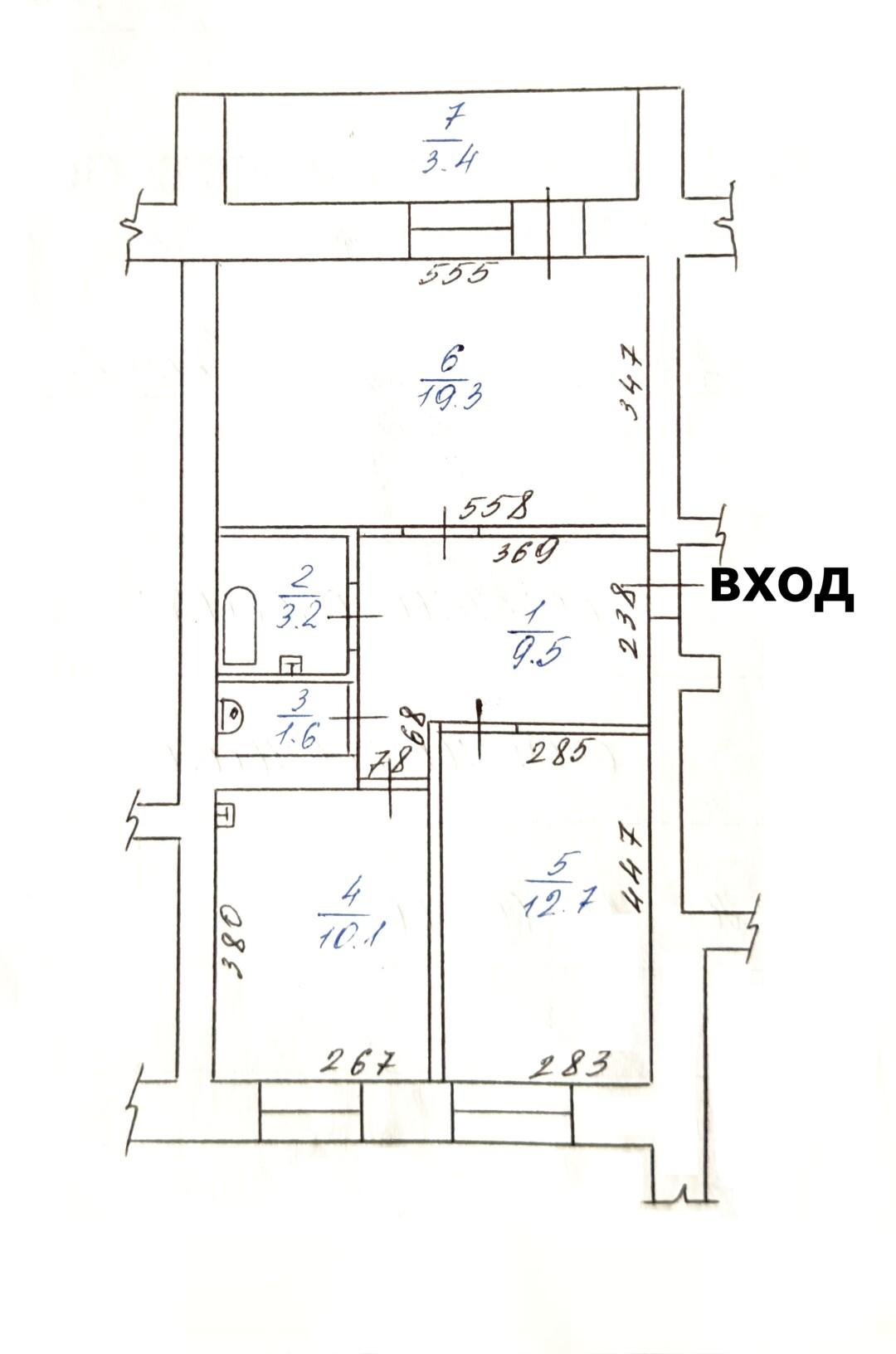 2-комнатная 56.4 м2 в ЖК undefined корпус null этаж 4