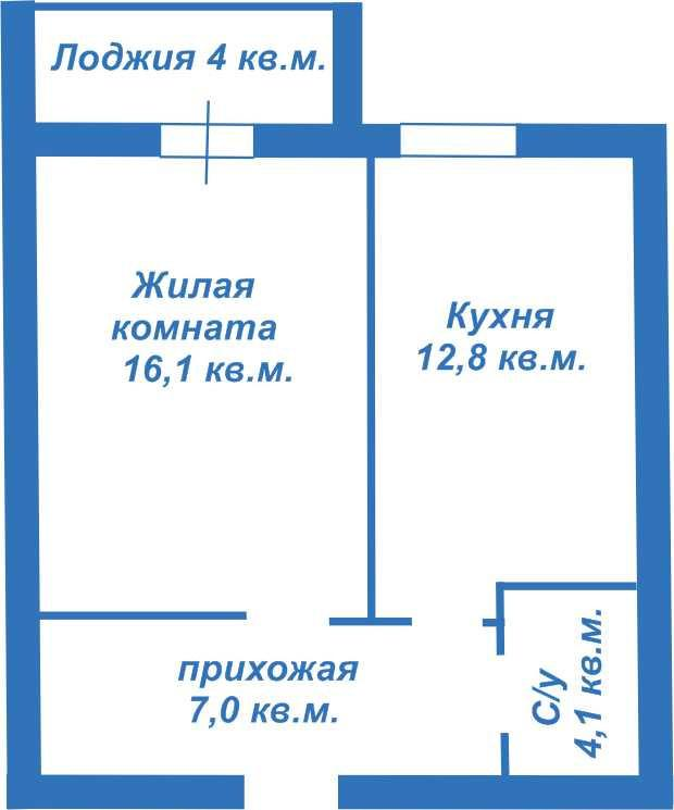 1-комнатная 40 м2 в ЖК undefined корпус null этаж 2