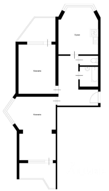 2-комнатная 62.9 м2 в ЖК undefined корпус null этаж 8