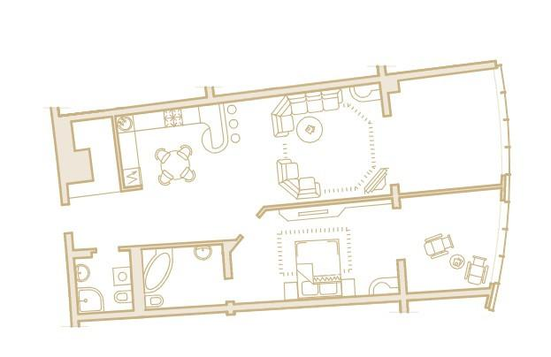 2-комнатная 97.9 м2 в ЖК undefined корпус null этаж 12