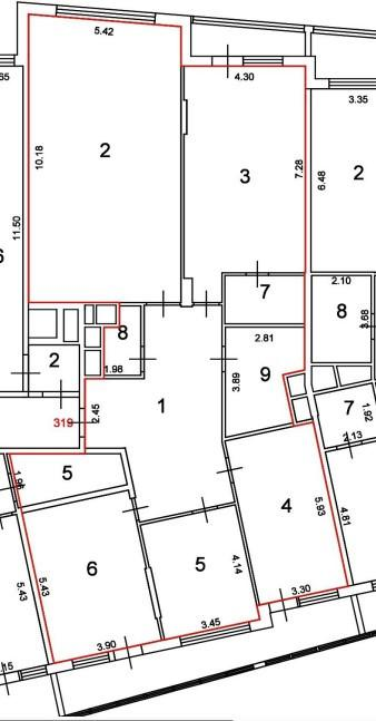 4-комнатная 192.6 м2 в ЖК undefined корпус null этаж 27