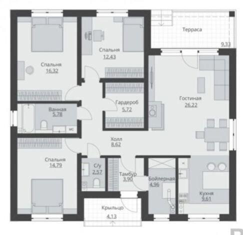 3-комнатная 140 м2 в ЖК undefined корпус null этаж null