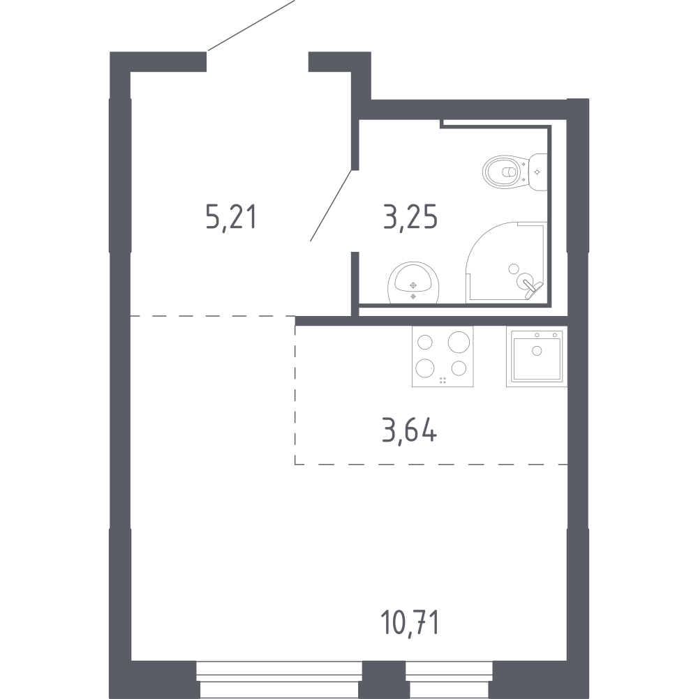 Студия 22 м2 в ЖК Чаркова 72 корпус null этаж 17