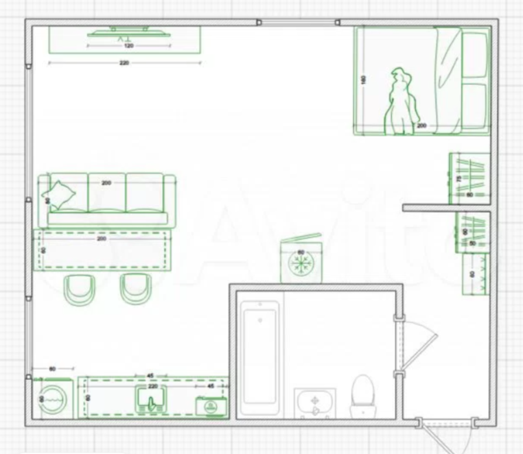 Студия 31 м2 в ЖК undefined корпус null этаж 5