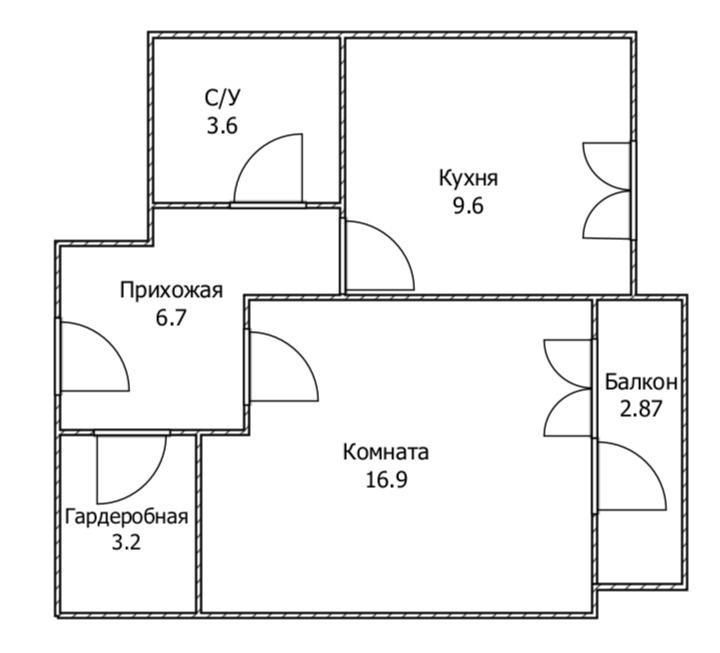 1-комнатная 41 м2 в ЖК undefined корпус null этаж 5