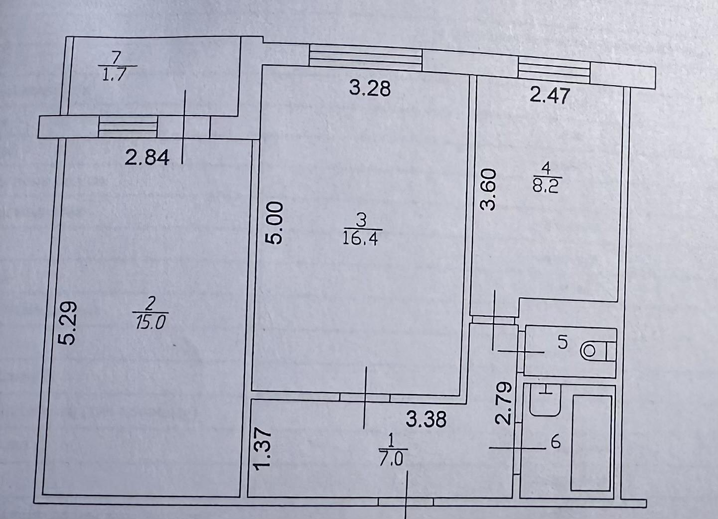 2-комнатная 51 м2 в ЖК undefined корпус null этаж 5