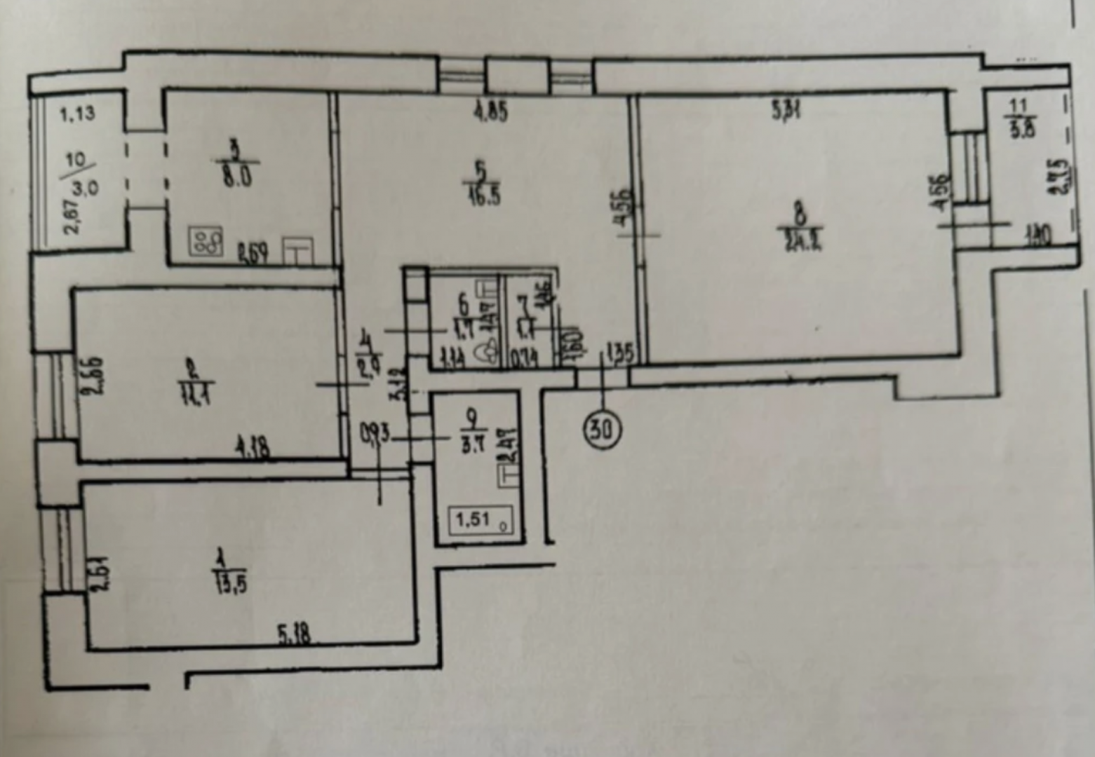 3-комнатная 87.6 м2 в ЖК undefined корпус null этаж 1