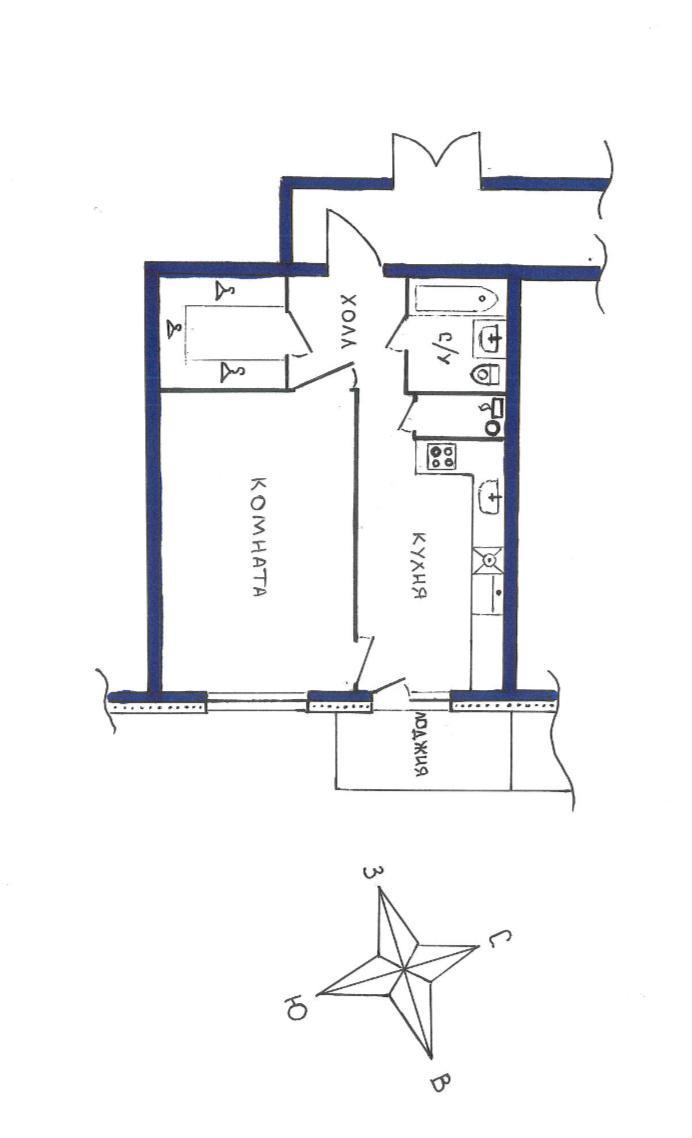 1-комнатная 40 м2 в ЖК undefined корпус null этаж 1