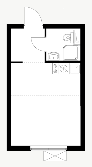 Студия 19.7 м2 в ЖК undefined корпус null этаж 5