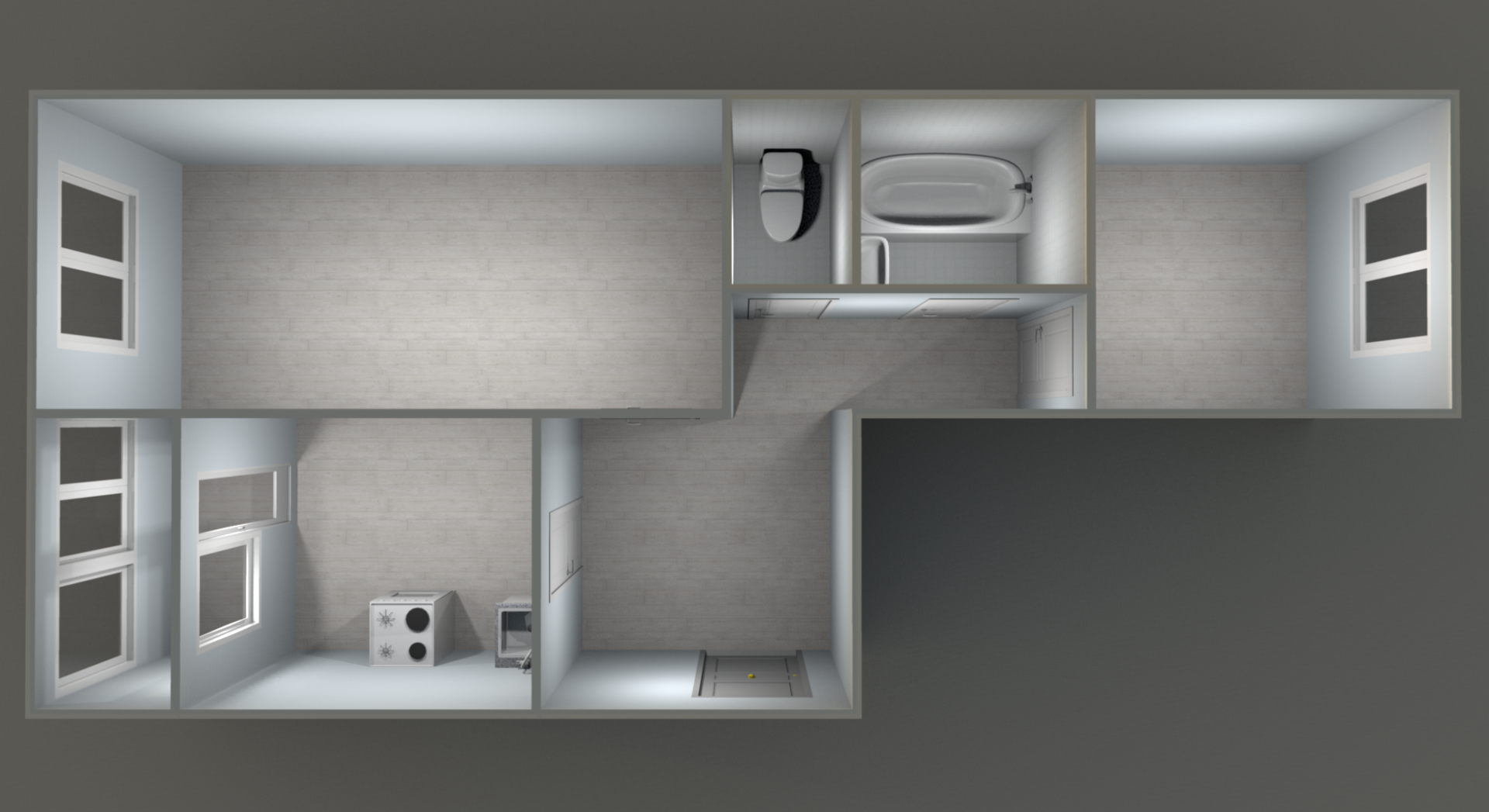 2-комнатная 55.3 м2 в ЖК undefined корпус null этаж 3