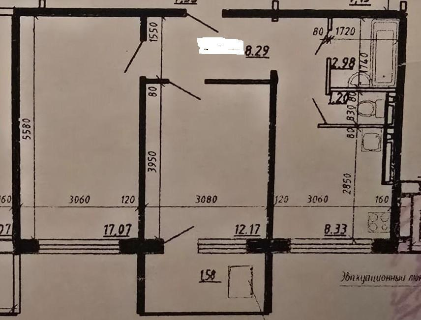 2-комнатная 52 м2 в ЖК undefined корпус null этаж 9