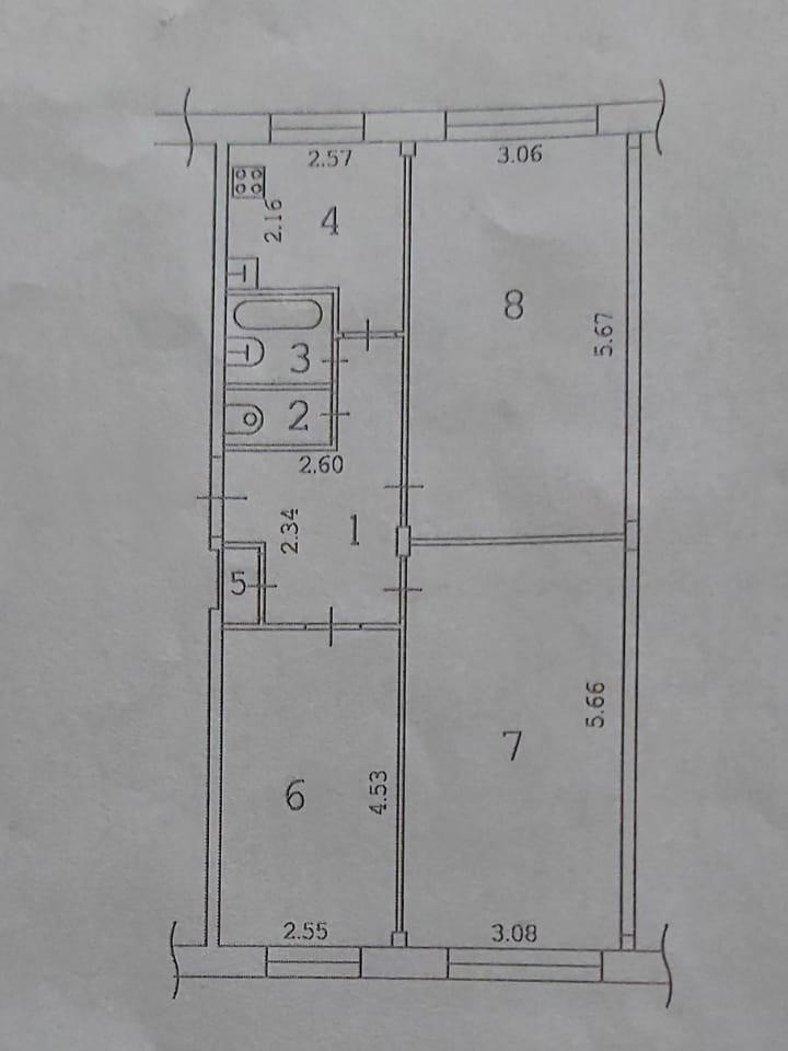 3-комнатная 62.4 м2 в ЖК undefined корпус null этаж 5