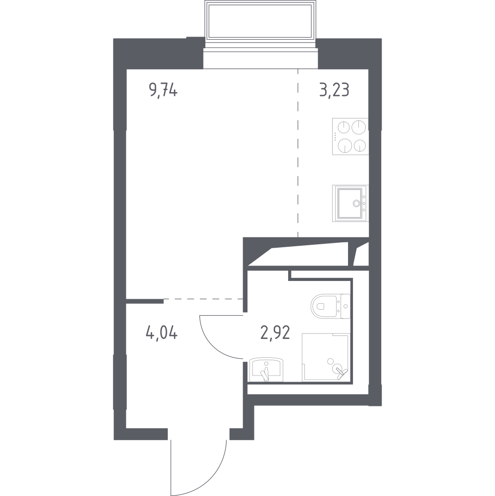 Студия 19 м2 в ЖК Долина Яузы корпус null этаж 17