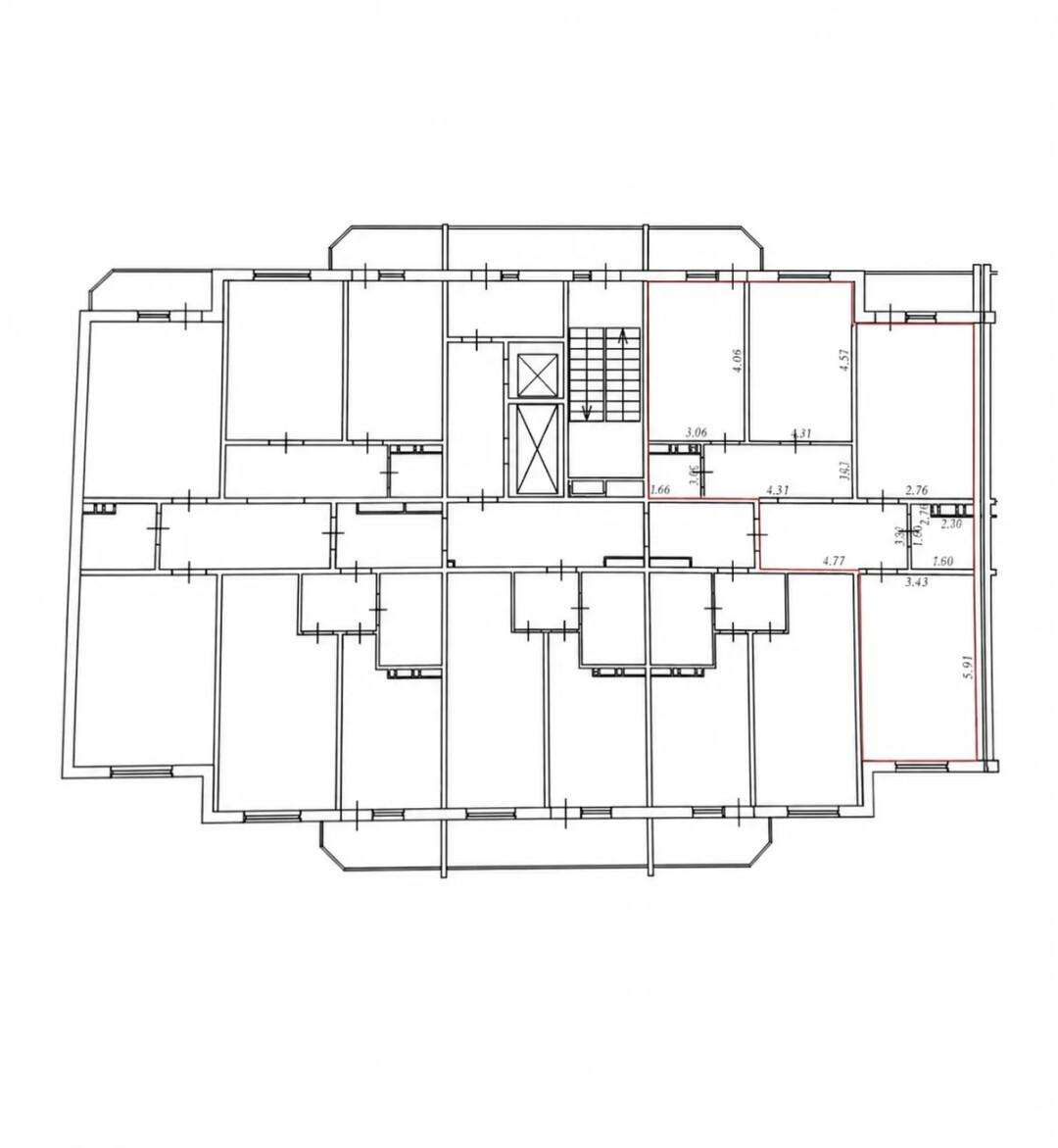3-комнатная 81.6 м2 в ЖК undefined корпус null этаж 13