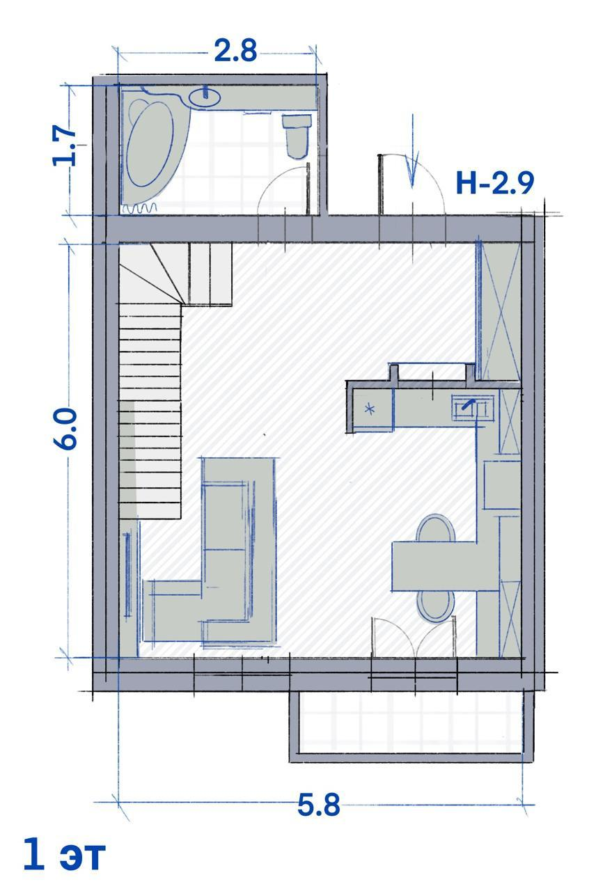 3-комнатная 73 м2 в ЖК undefined корпус null этаж 2