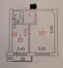1-комнатная 35 м2 в ЖК undefined корпус null этаж 5