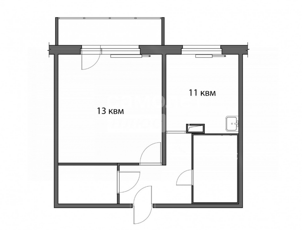 1-комнатная 32.6 м2 в ЖК undefined корпус null этаж 3