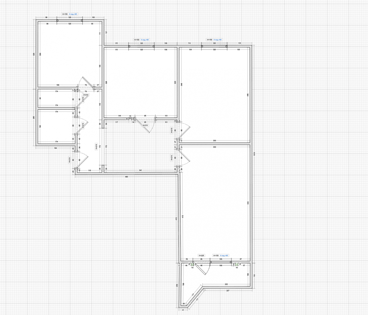 3-комнатная 77 м2 в ЖК undefined корпус null этаж 4