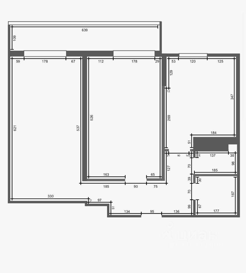 2-комнатная 60 м2 в ЖК undefined корпус null этаж 18