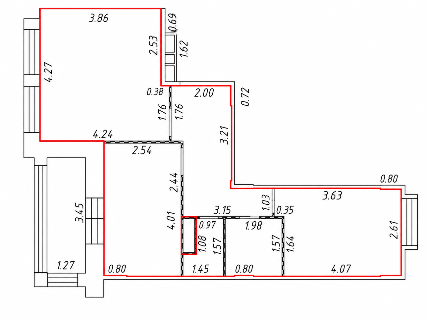 2-комнатная 52.5 м2 в ЖК undefined корпус null этаж 3