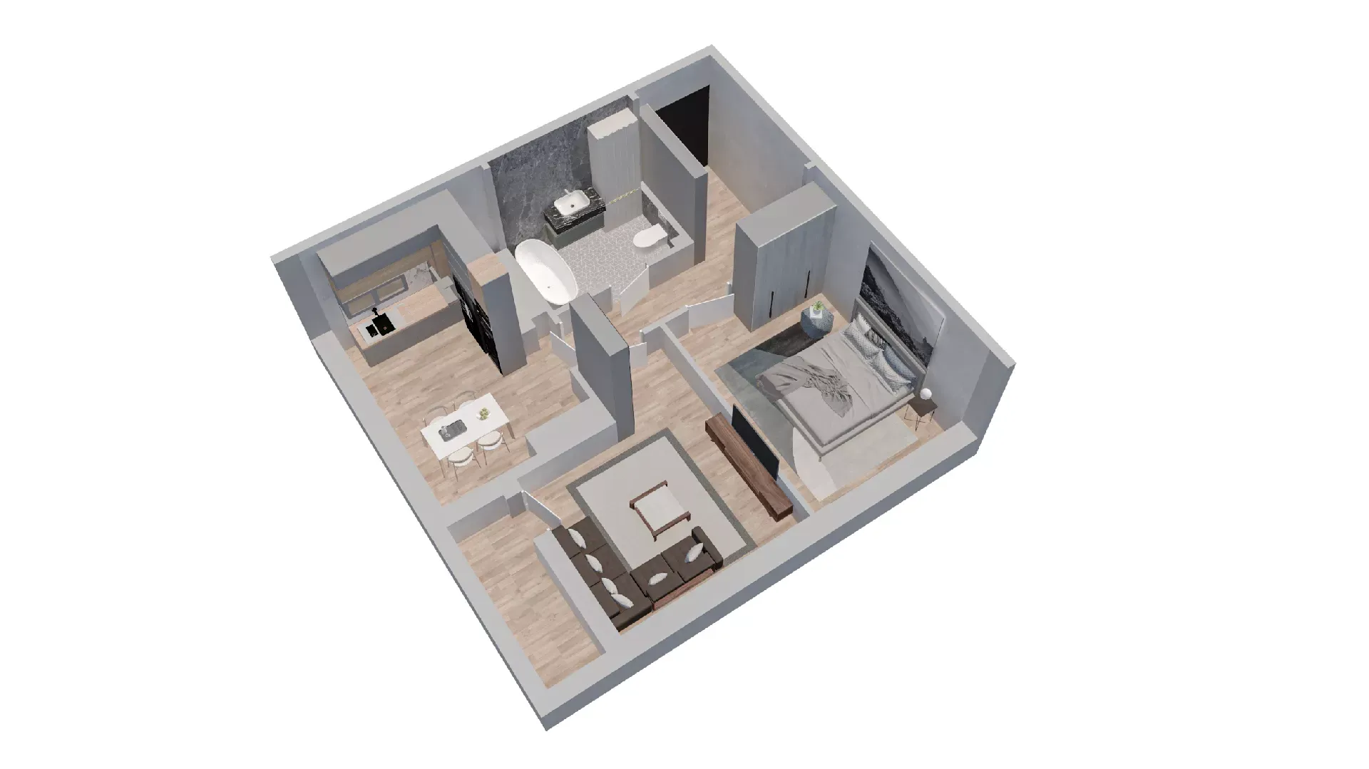 2-комнатная 47 м2 в ЖК Пальмира 2.0 корпус null этаж 10