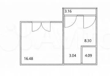2-комнатная 33.6 м2 в ЖК undefined корпус null этаж 7