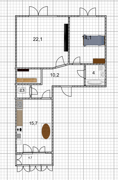 2-комнатная 70.5 м2 в ЖК undefined корпус null этаж 2