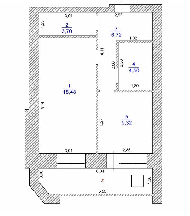 1-комнатная 42.7 м2 в ЖК undefined корпус null этаж 9