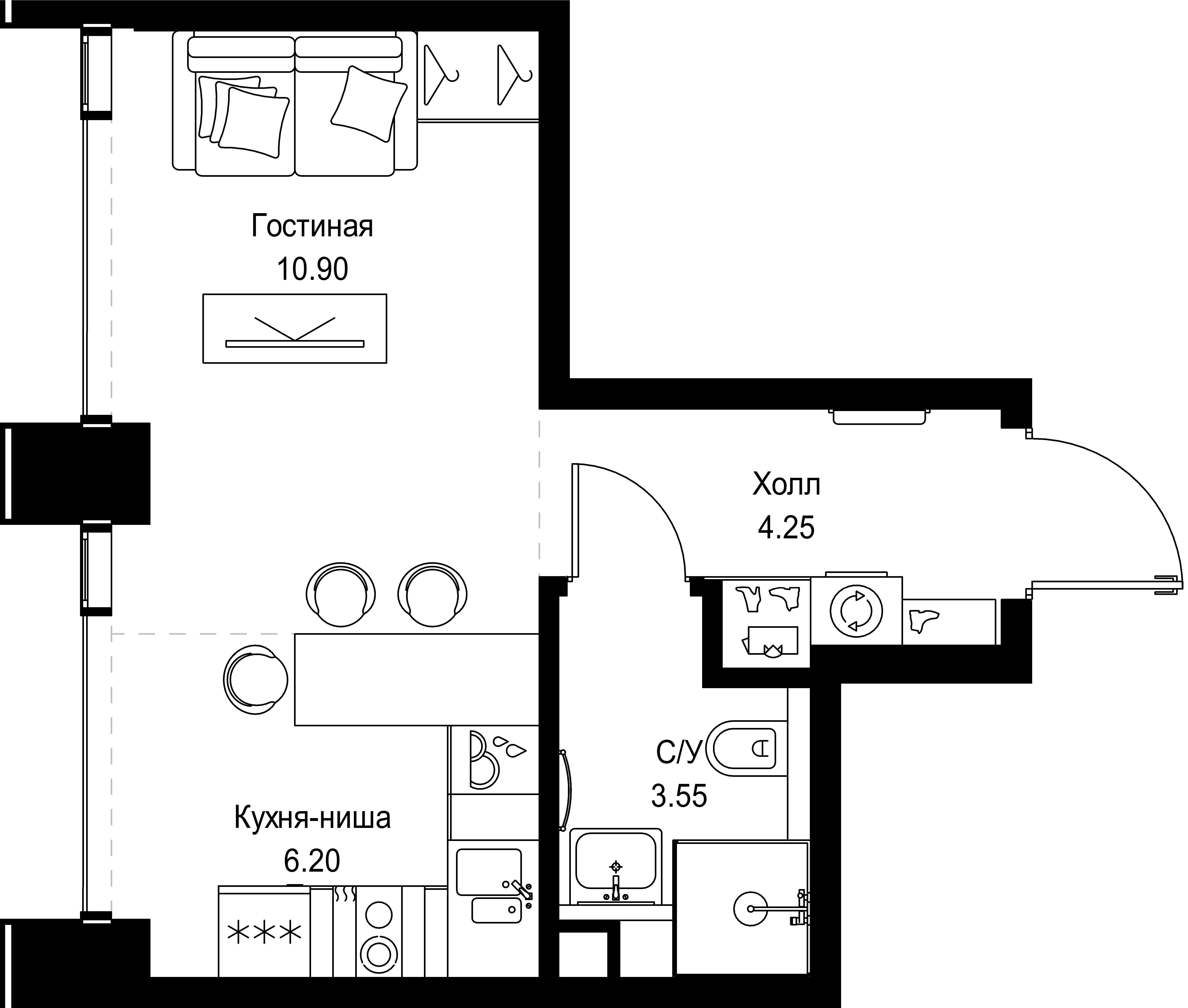 Студия 24 м2 в ЖК СЕТ корпус null этаж 52