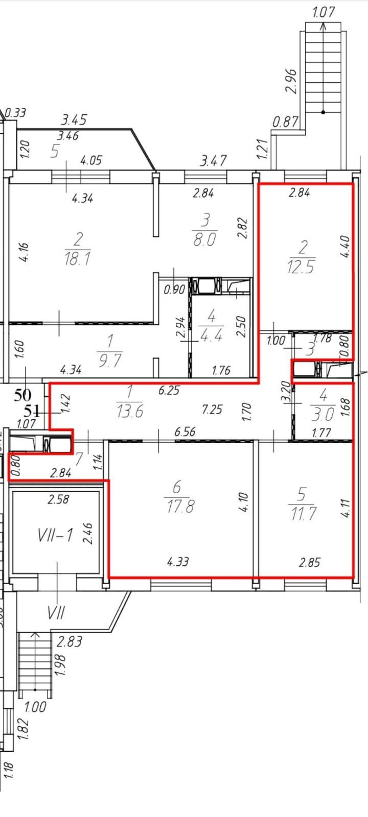 2-комнатная 62.6 м2 в ЖК undefined корпус null этаж 1