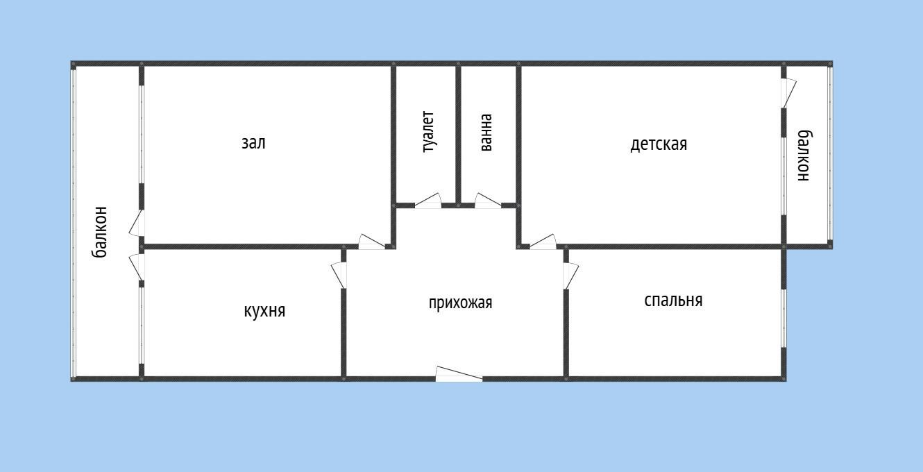 3-комнатная 88.9 м2 в ЖК undefined корпус null этаж 4