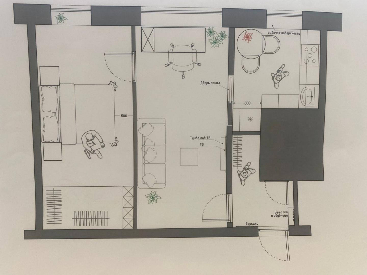 2-комнатная 40.5 м2 в ЖК undefined корпус null этаж 1