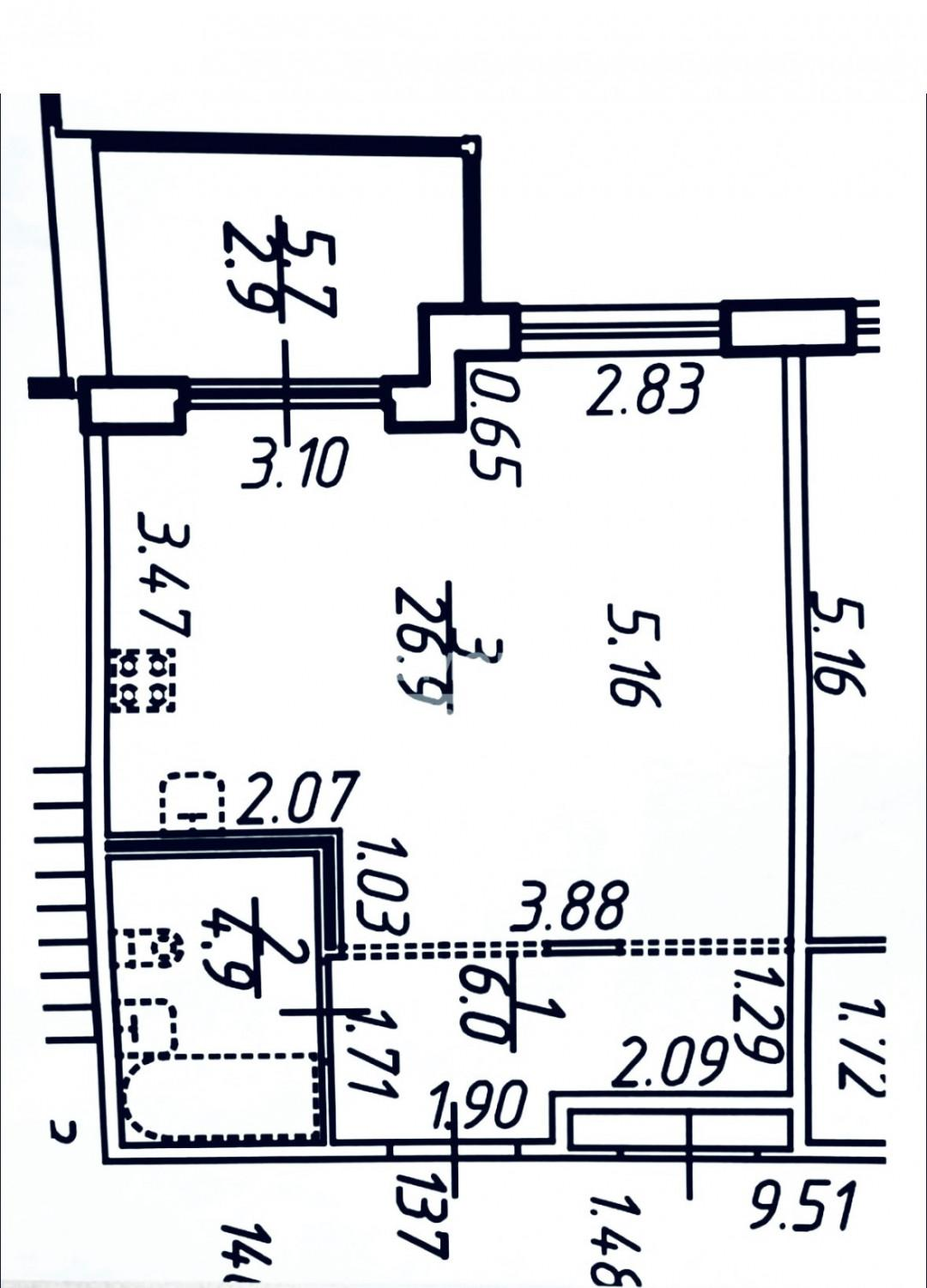 1-комнатная 37.8 м2 в ЖК undefined корпус null этаж 1