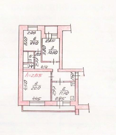 3-комнатная 72 м2 в ЖК undefined корпус null этаж 6