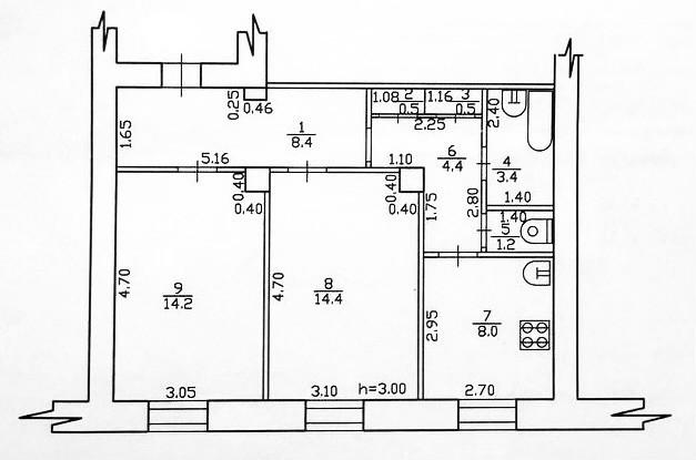 2-комнатная 55 м2 в ЖК undefined корпус null этаж 2