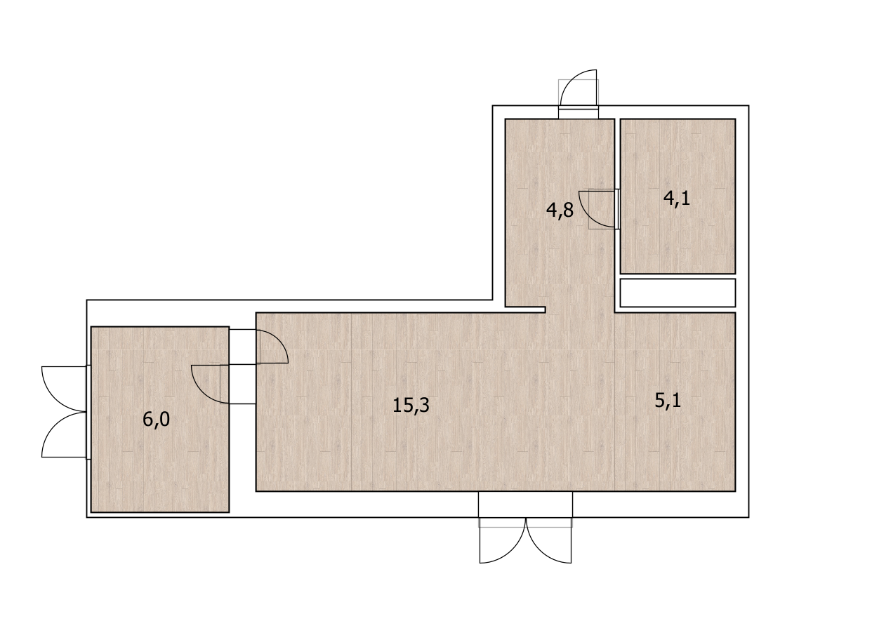 1-комнатная 29.3 м2 в ЖК undefined корпус null этаж 11