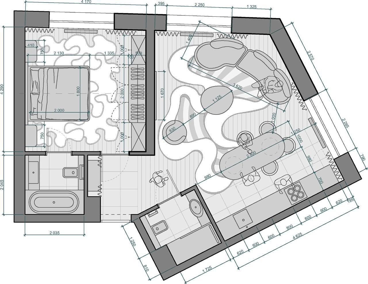 Студия 64.8 м2 в ЖК undefined корпус null этаж 5