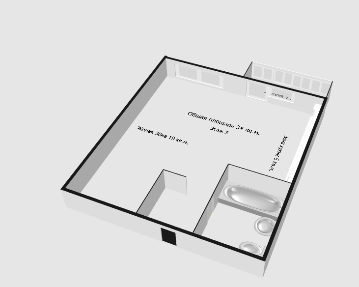 1-комнатная 31.6 м2 в ЖК undefined корпус null этаж 5