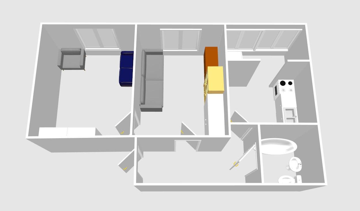 2-комнатная 42.5 м2 в ЖК undefined корпус null этаж 3