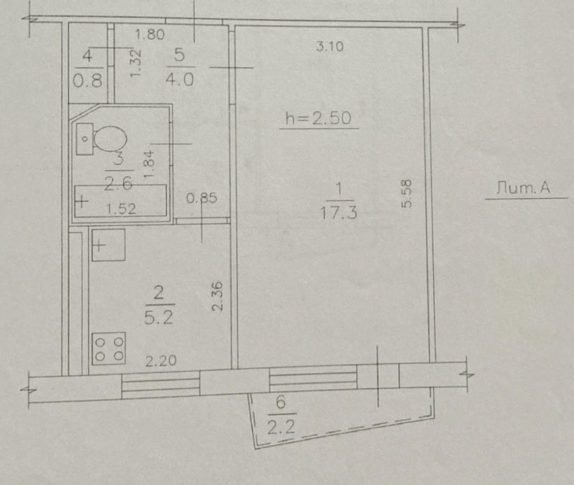 1-комнатная 29.9 м2 в ЖК undefined корпус null этаж 6